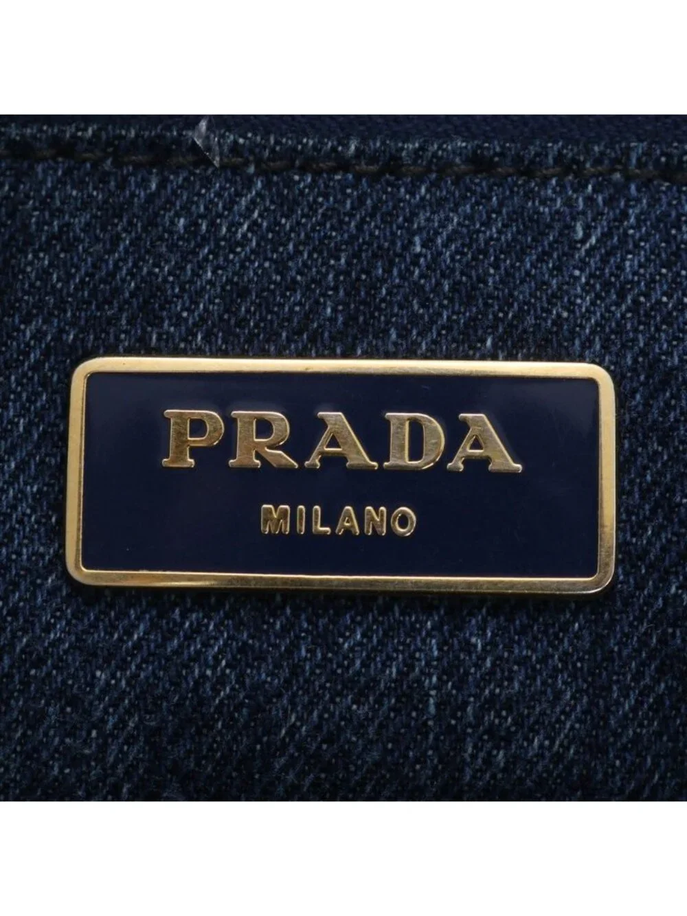 Prada Canapa Denim Blue Tote Shoulder Hand